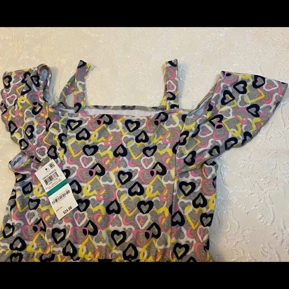 Epic threads Girl size L hearts 💛 dots Dress